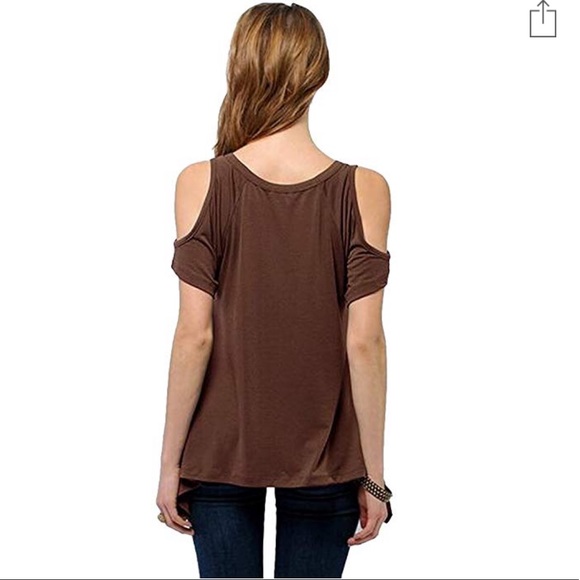 NWT Urban CoCo Shoulder Off Wide Hem Shirt - Picture 2 of 8